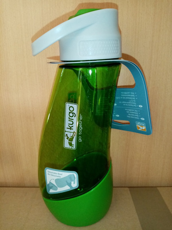 Kurgo Gourd Water Bottle and Bowl, Reisetrinkflasche